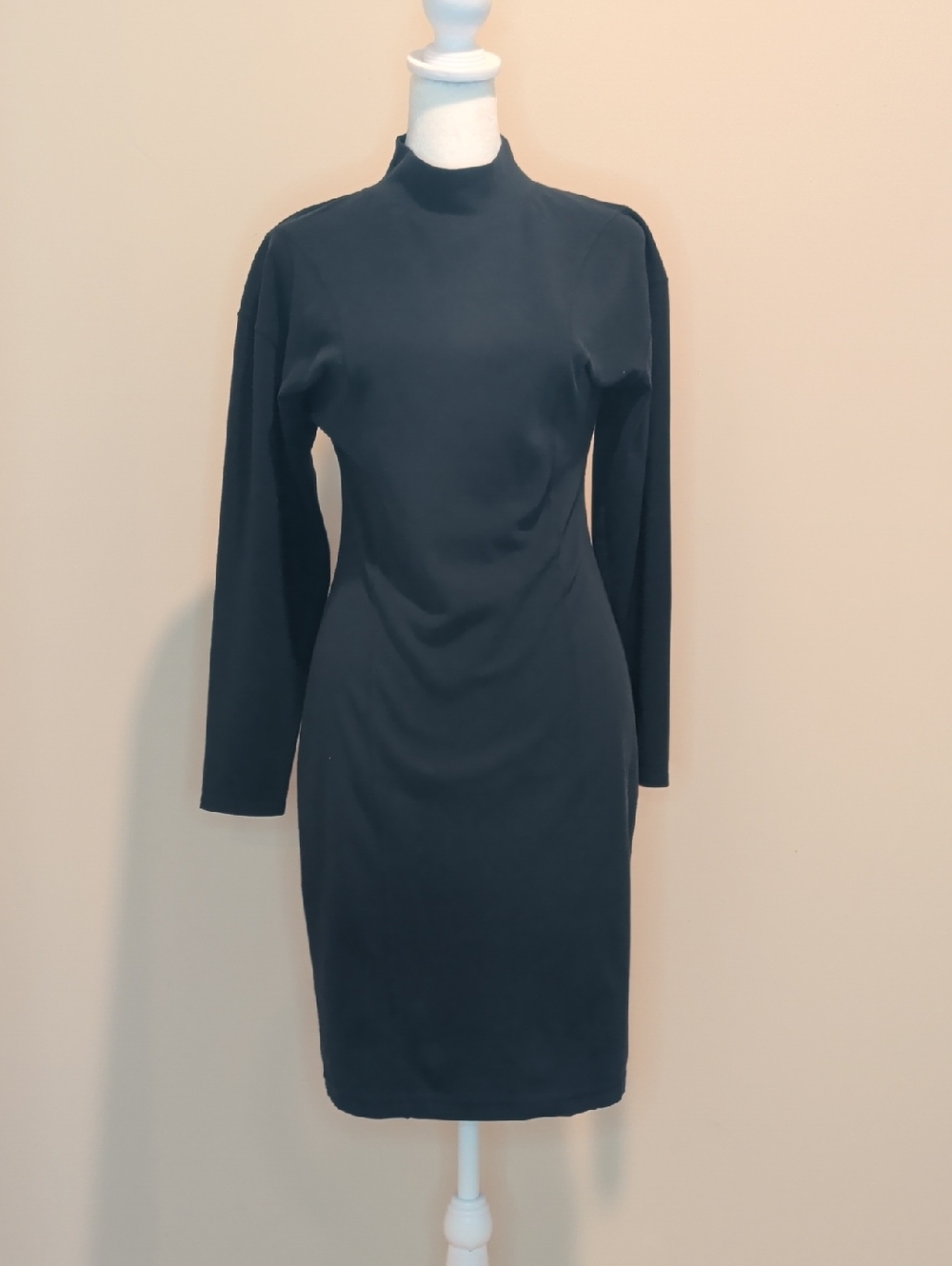 DB Sport Classic Black Long-Sleeve Mock Neck Dress
